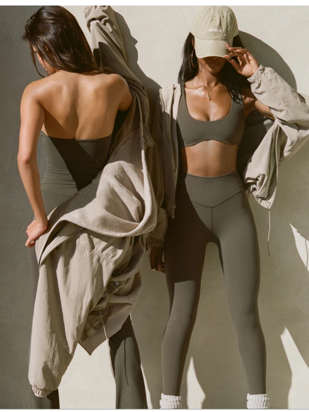 Joah Brown Olive Green High-Waist Sculpt Leggings